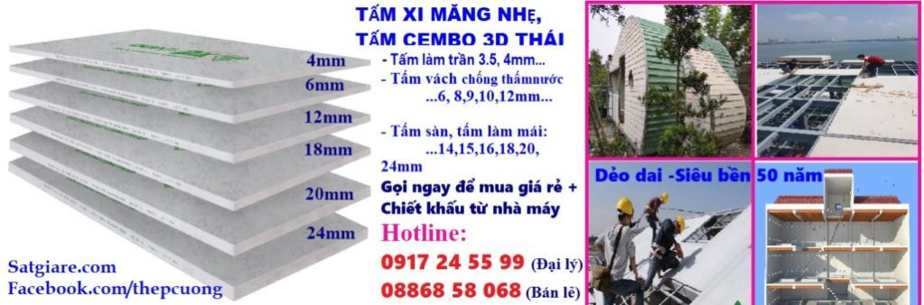 Tấm xi măng làm sàn, làm vách, làm nhà yến