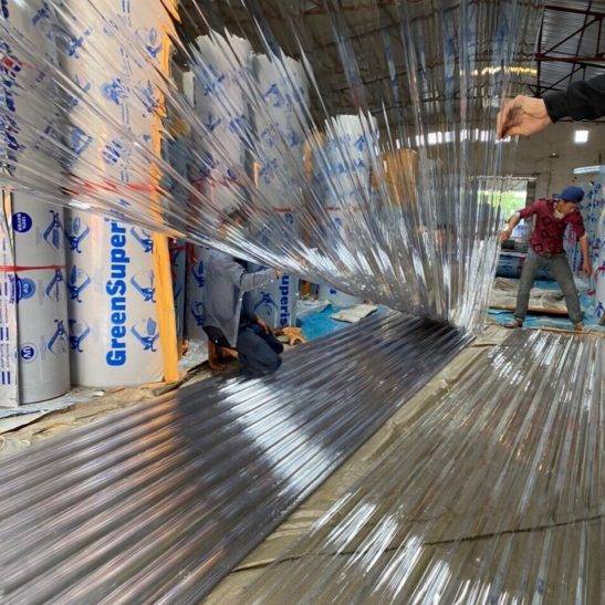 Giá Tấm lợp nhựa lấy sáng polycarbonate, Tôn poly 9 sóng vuông 1mm(1ly) 1 z3032235831640 141f9bae5c9a231eab3a2a41635eac21