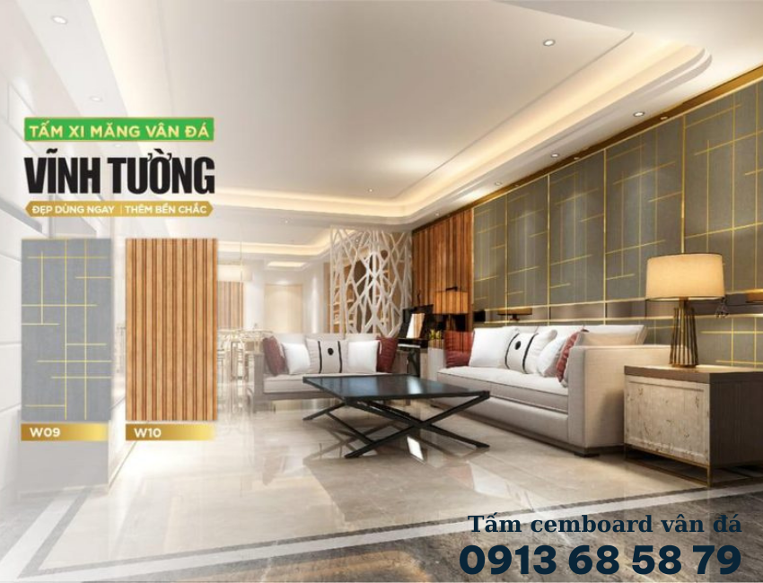 Tấm cemboard vân đá Vĩnh Tường Tấm cemboard vân đá Vĩnh Tường
